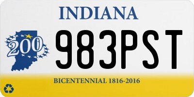 IN license plate 983PST