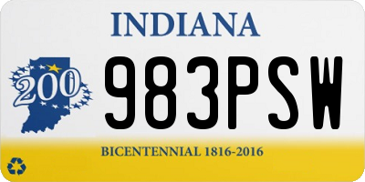 IN license plate 983PSW