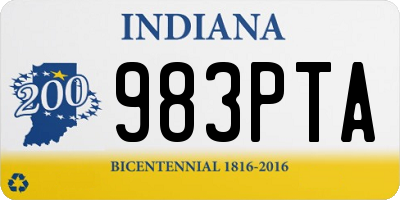 IN license plate 983PTA