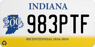 IN license plate 983PTF