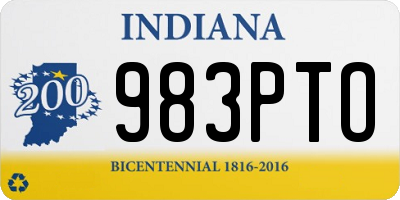 IN license plate 983PTO