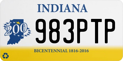 IN license plate 983PTP