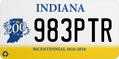 IN license plate 983PTR