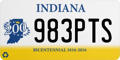 IN license plate 983PTS