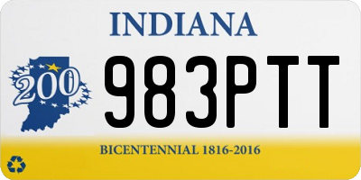 IN license plate 983PTT