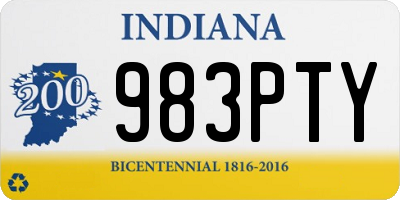 IN license plate 983PTY