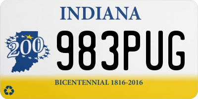 IN license plate 983PUG