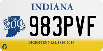 IN license plate 983PVF