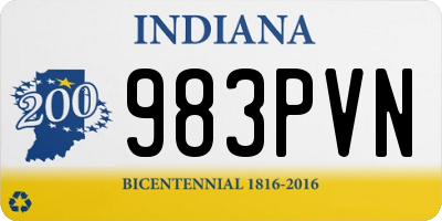 IN license plate 983PVN