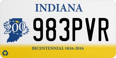 IN license plate 983PVR