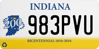 IN license plate 983PVU