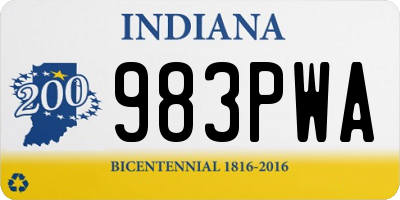 IN license plate 983PWA