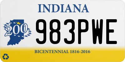 IN license plate 983PWE