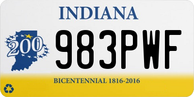 IN license plate 983PWF