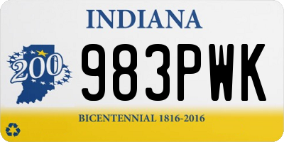 IN license plate 983PWK