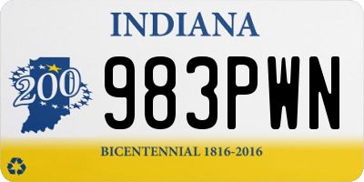 IN license plate 983PWN