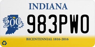 IN license plate 983PWO