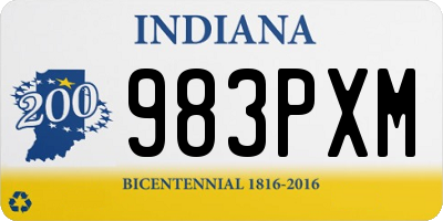 IN license plate 983PXM