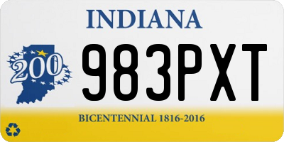 IN license plate 983PXT