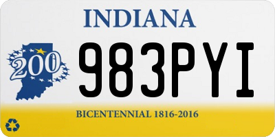IN license plate 983PYI