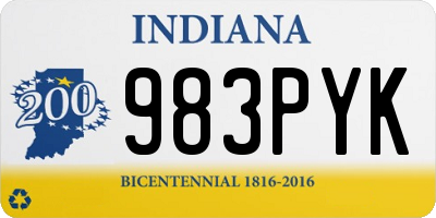 IN license plate 983PYK