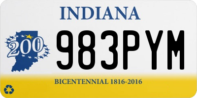 IN license plate 983PYM