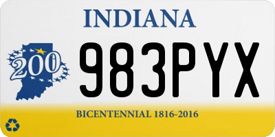 IN license plate 983PYX