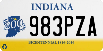 IN license plate 983PZA