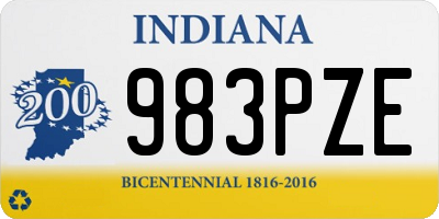 IN license plate 983PZE