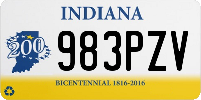 IN license plate 983PZV