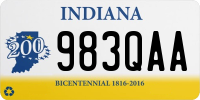 IN license plate 983QAA