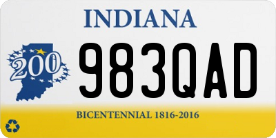 IN license plate 983QAD