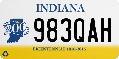 IN license plate 983QAH