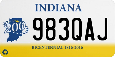 IN license plate 983QAJ