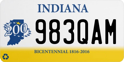 IN license plate 983QAM