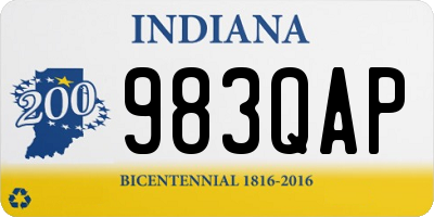 IN license plate 983QAP