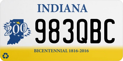 IN license plate 983QBC