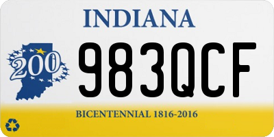 IN license plate 983QCF