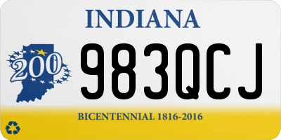 IN license plate 983QCJ