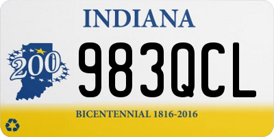 IN license plate 983QCL