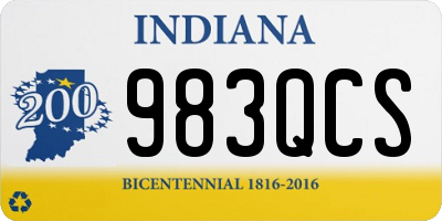 IN license plate 983QCS