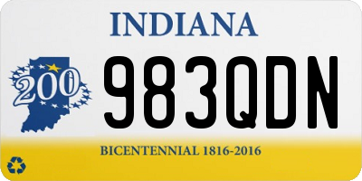 IN license plate 983QDN