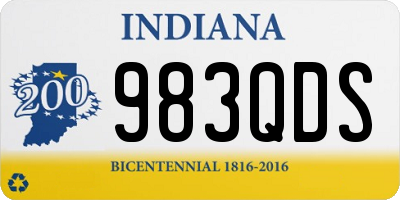 IN license plate 983QDS