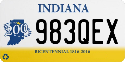 IN license plate 983QEX