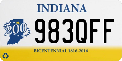 IN license plate 983QFF