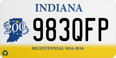 IN license plate 983QFP