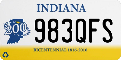 IN license plate 983QFS