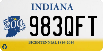 IN license plate 983QFT