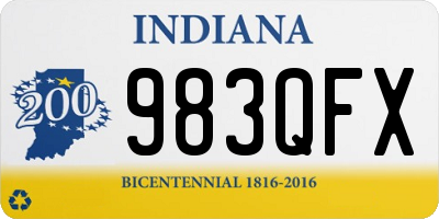 IN license plate 983QFX