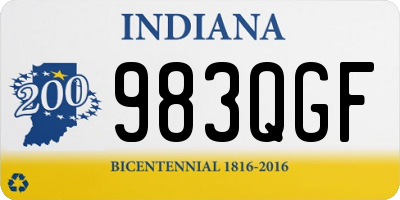 IN license plate 983QGF